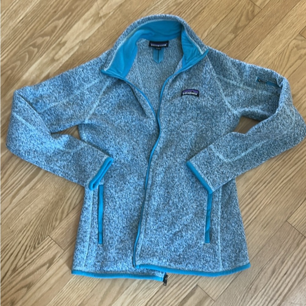 Patagonia Womens Light Heathered Blue Zip Jacket